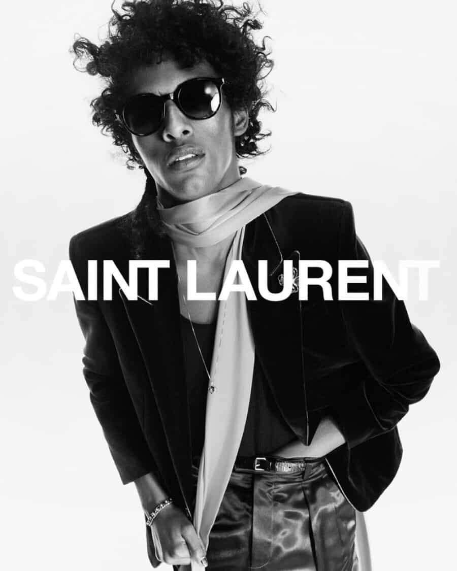Najib Abdi starring in an advertising campaign for Saint Laurent