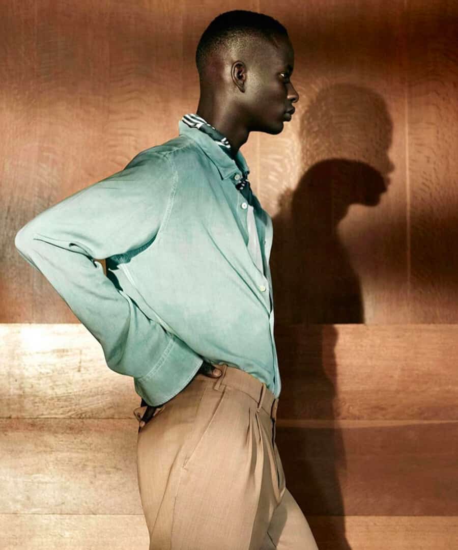 Serigne Lam starring in an advertising campaign for Canali