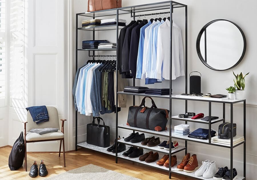 A minimalist men's wardrobe