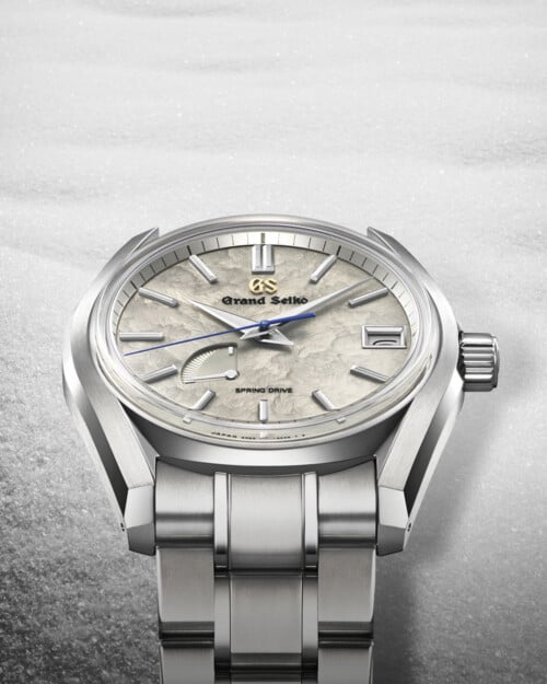 Grand Seiko minimalist 62GS SBGA415G watch close up of the dial