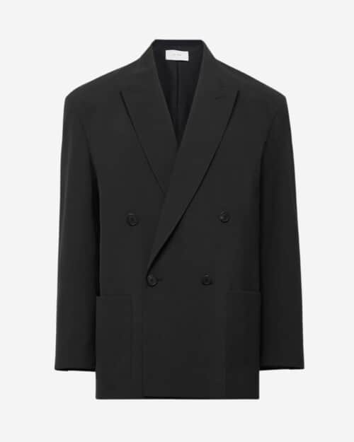 The Row Curtis Oversized Double-Breasted Twill Blazer