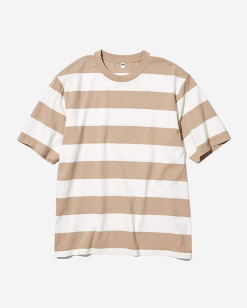 Uniqlo Oversized Striped Half Sleeve T-Shirt