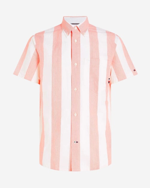 Tommy Hilfiger Stripe Regular Fit Short Sleeve Shirt