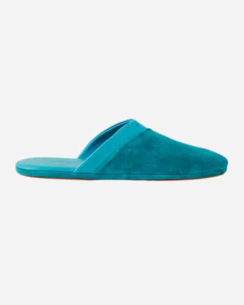 John Lobb Knighton Leather-Trimmed Suede Slippers