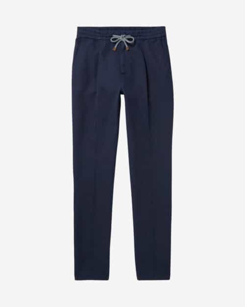 Brunello Cucinelli Slim-Fit Tapered Linen and Cotton-Blend Drawstring Trousers
