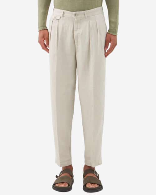 120% Lino Pleated Linen Trousers