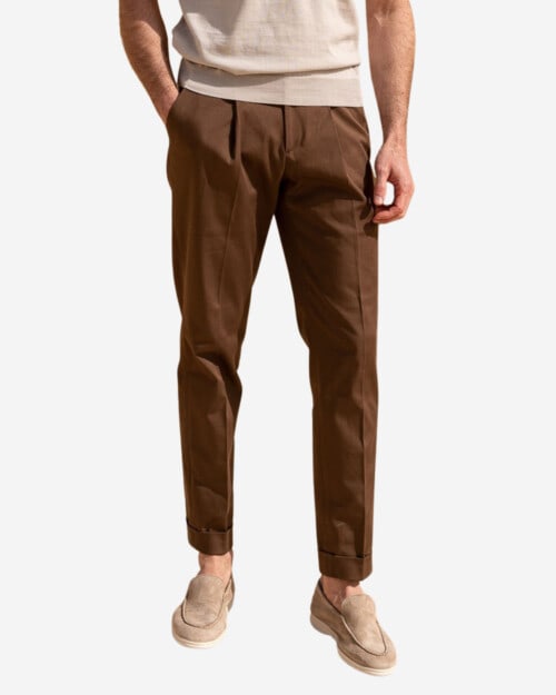 Brown Dress Pants with White Dress Shoes Outfits For Men (3 ideas & outfits)  | Lookastic