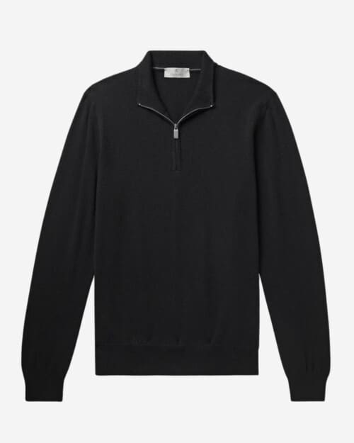 Canali Slim-Fit Cashmere Half-Zip Sweater
