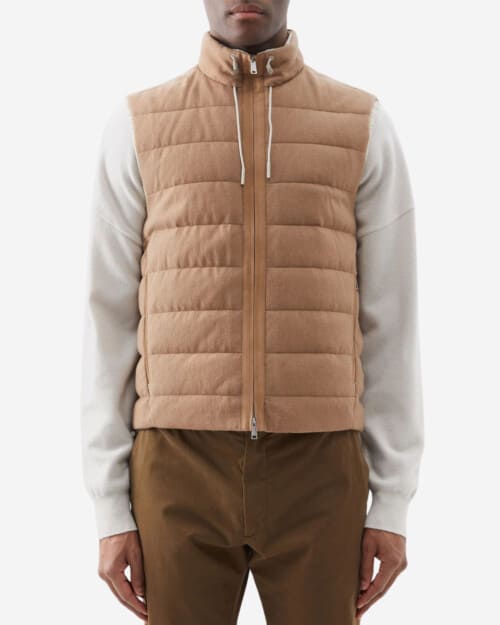Zegna Oasi drawstring-collar quilted down gilet