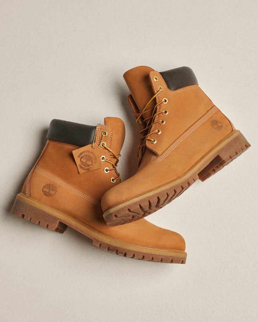 A pair of classic 6" inch work boots by Timberland