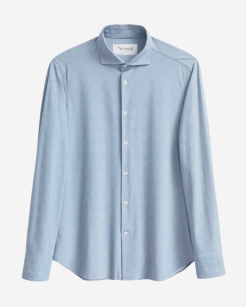 Neem London Recycled Italian Sky Twill Print Comfort Shirt