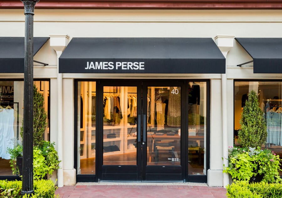 The frontage of a James Perse retail store