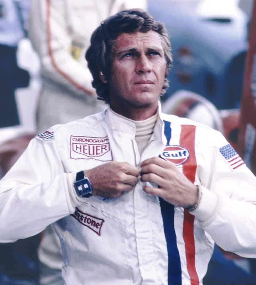 Steve McQueen wearing a square Tag Heuer Monaco watch in Le Mans (1971)