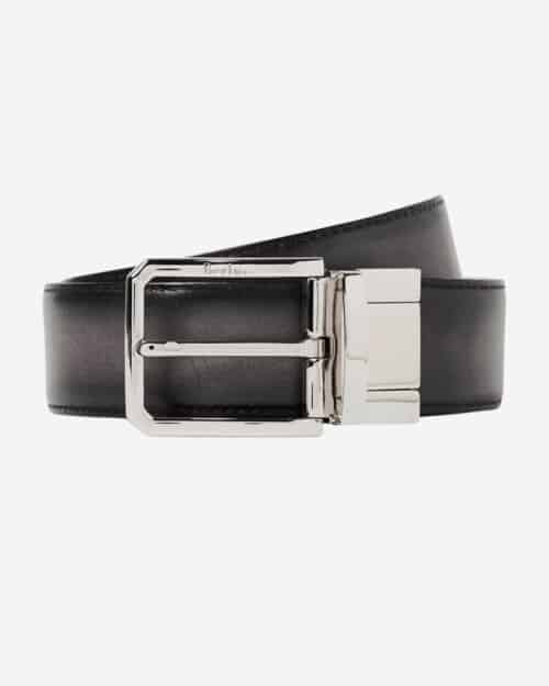 Berluti 3.5cm Scritto Reversible Leather Belt