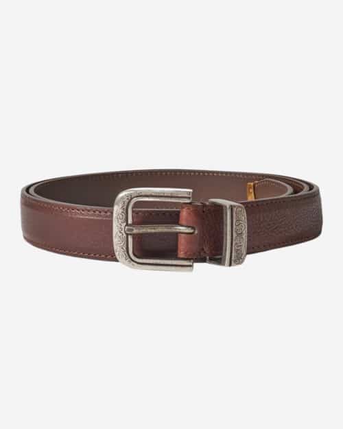 Brunello Cucinelli 3cm Full-Grain Leather Belt