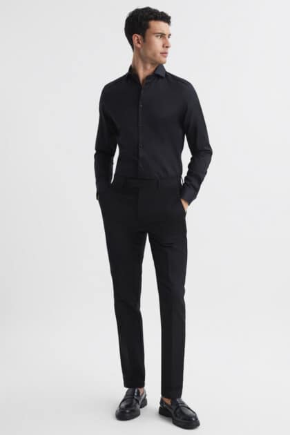 backless midi dress AVIGNON with Assymetric Tie Skirt (Black Linen Color:As Picture sales Blair Black Sheer Mock