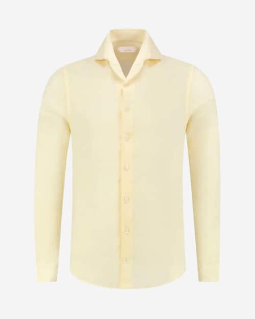 Aurelien Light Yellow Linen Seaside Shirt