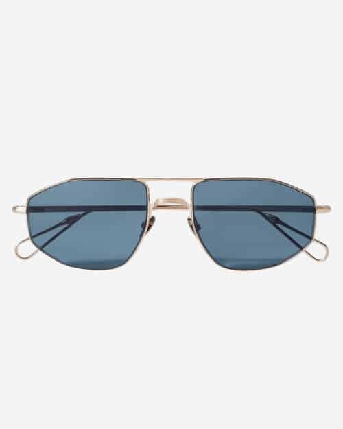 Ahlem Quai d'Orsay Hexagonal-Frame Gold-Tone Sunglasses