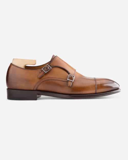Paolo Scafora Double Monk in Antiqued Sorrento Leather