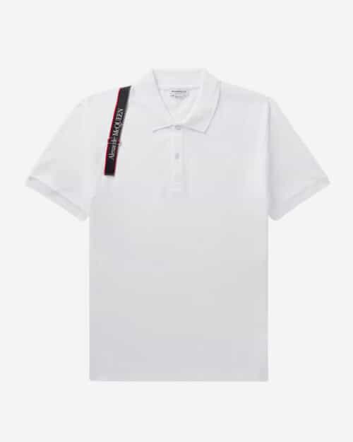 Alexander McQueen Harness-Detailed Cotton-Piqué Polo Shirt
