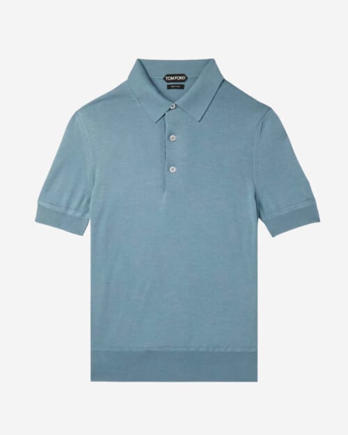 Tom Ford Slim-Fit Cashmere and Silk-Blend Polo Shirt