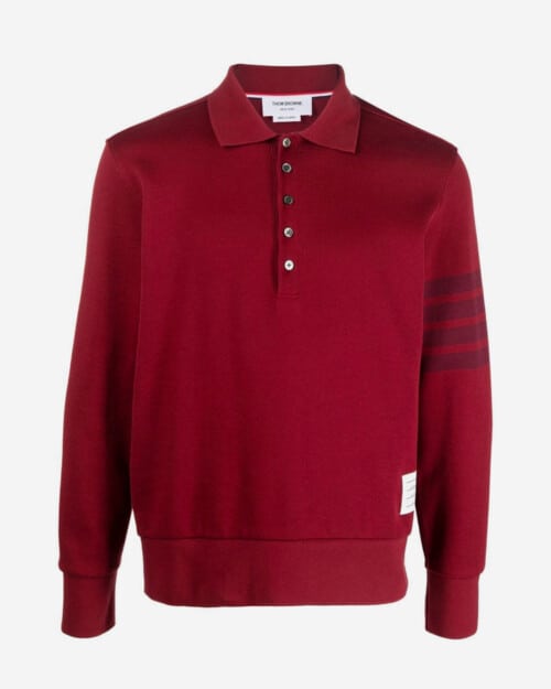 Thom Browne 4-Bar Stripe Polo Shirt