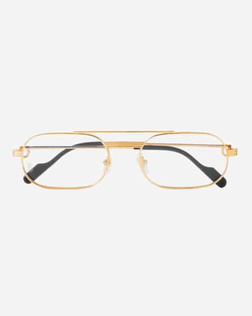 Cartier Eyewear Aviator-Style Gold-Tone Optical Glasses