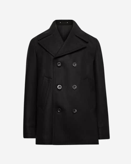 Private White V.C Double-Breasted Melton Wool Peacoat