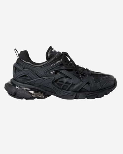 BALENCIAGA Track.2 Nylon, Mesh and Rubber Sneakers All Black