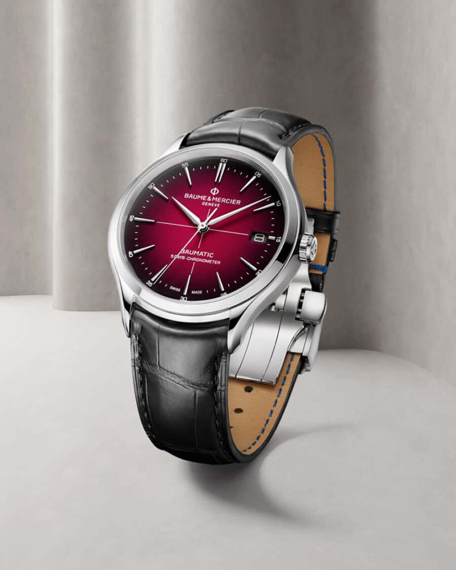 Baume & Mercier Clifton 10699 leather strap watch