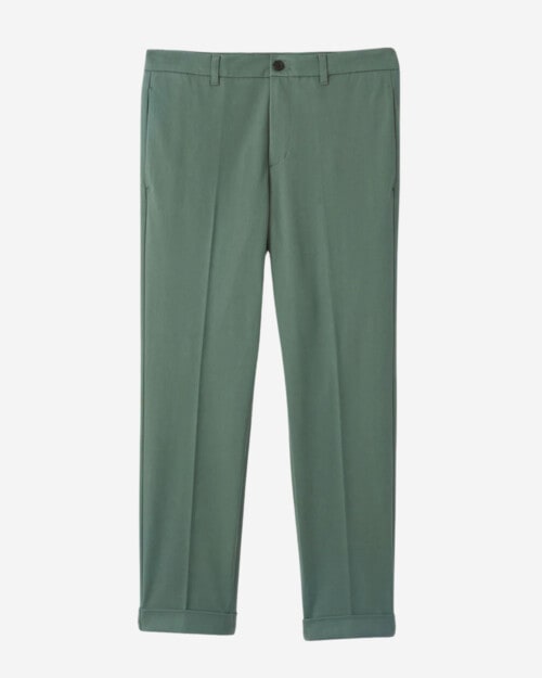 Frank & Oak The Colin Tapered Fit Flex Pant in Evergreen
