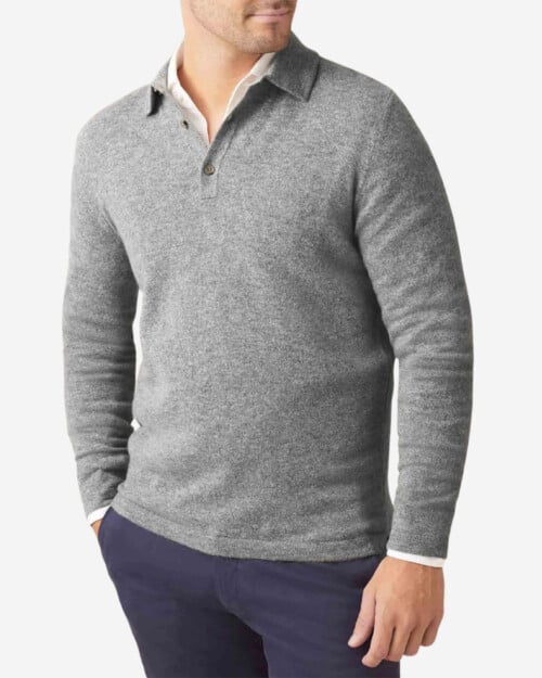 Luca Faloni Pure Cashmere Polo Sweater