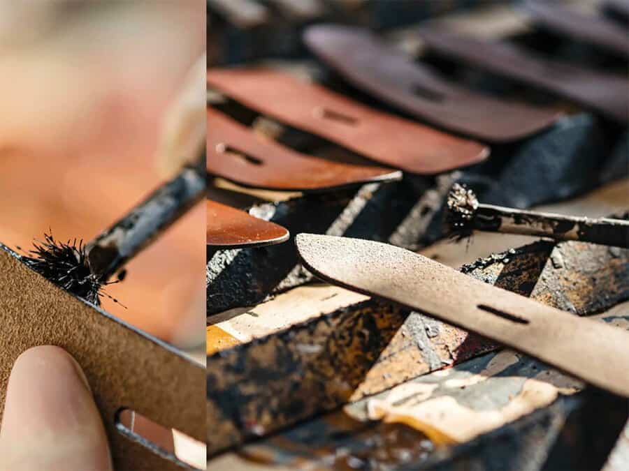 Painting luxury men's belts