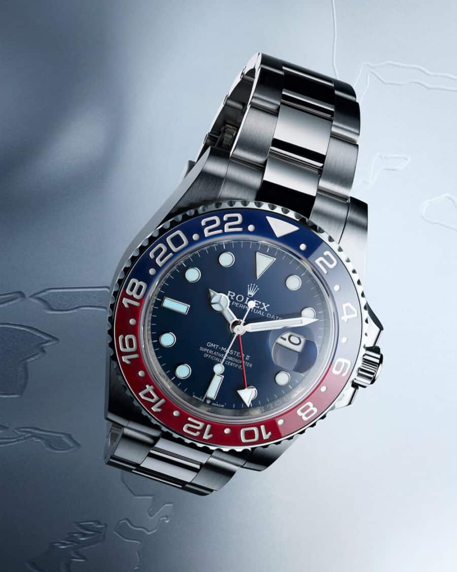 Rolex GMT Master watch - Pepsi red and blue dial in steel