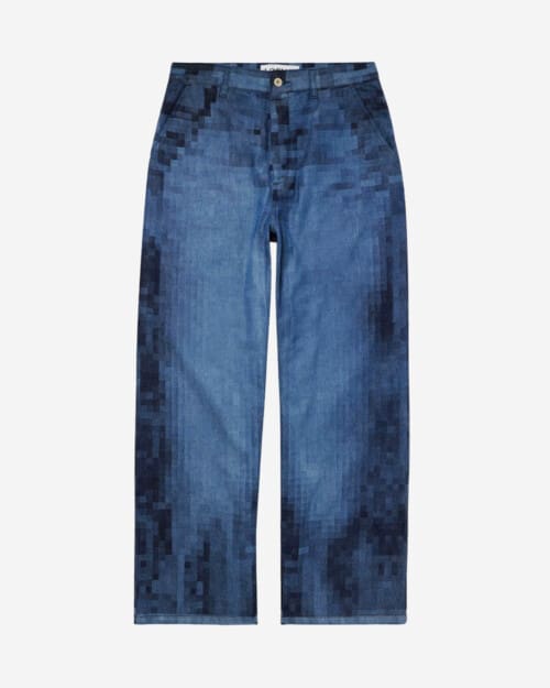Loewe Pixelated Straight-Leg Printed Jeans