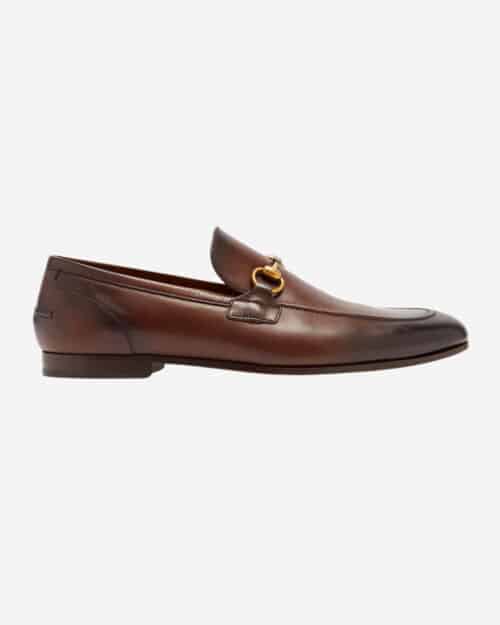 Gucci Jordaan Horsebit Leather Loafers