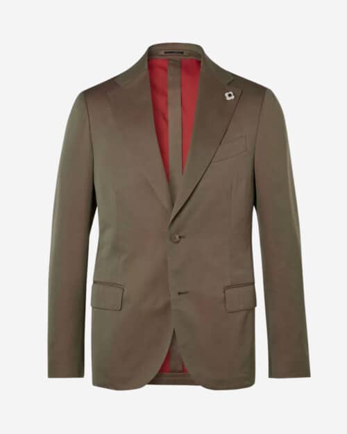 Lardini Unstructured Cotton and Silk-Blend Suit Jacket
