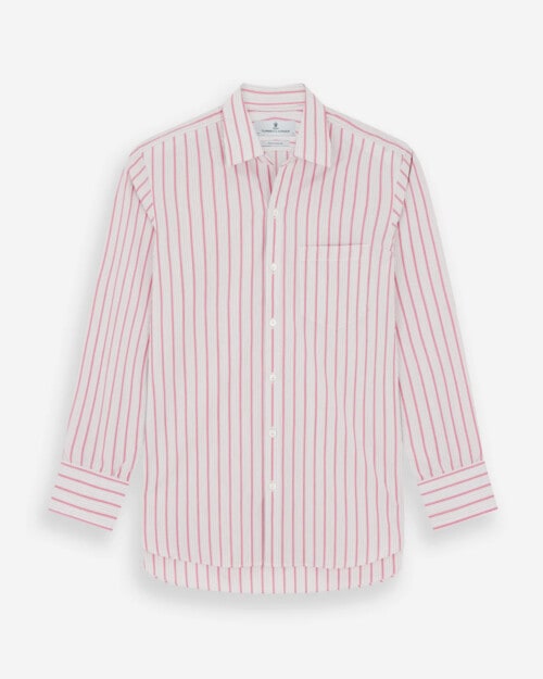 Turnbull & Asser Pink Multi Track Stripe Chelsea Shirt