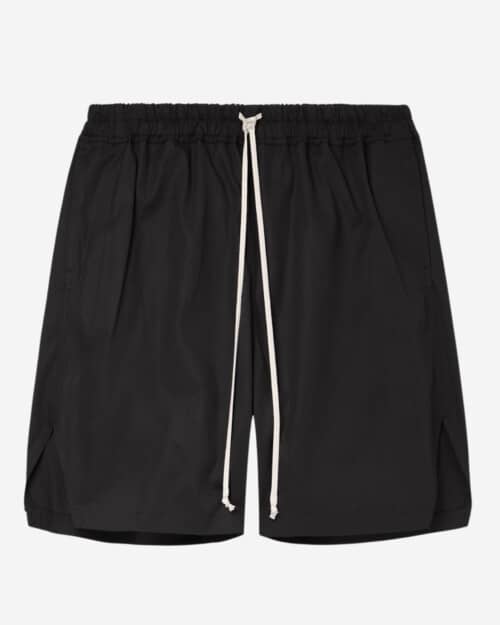 Rick Owens Wide-Leg Cotton-Blend Poplin Drawstring Shorts