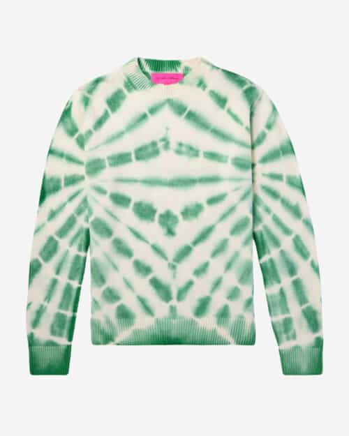 The Elder Statesman Web Flare Tie-Dyed Cashmere Sweater