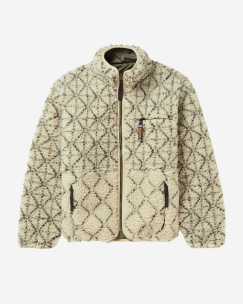 Kapital Sashiko Boa Reversible Printed Fleece and Shell Jacket