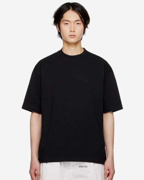 Balenciaga Black Embroidered Oversized T-Shirt