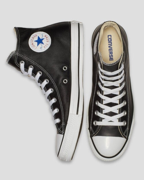 Pair of men's black Converse Chuck Taylor All Star Leather