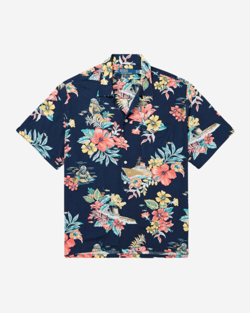 Polo Ralph Lauren Convertible-Collar Floral-Print Woven Shirt