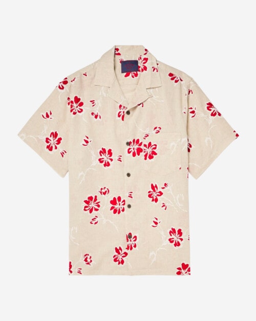 Portuguese Flannel Camp-Collar Floral-Print Linen and Cotton-Blend Shirt