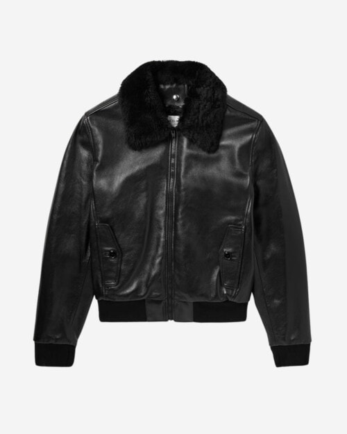 Celine Homme Shearling-Lined Leather Jacket