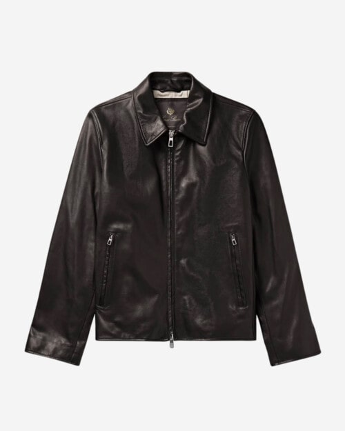 Loro Piana Full-Grain Leather Blouson Jacket