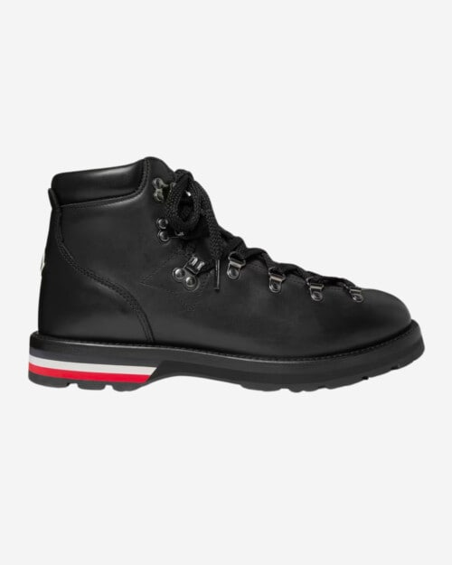 Moncler Striped Full-Grain Leather Boots
