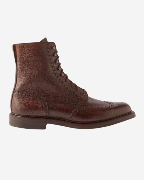 Crockett & Jones Islay Pebbled-leather Boots