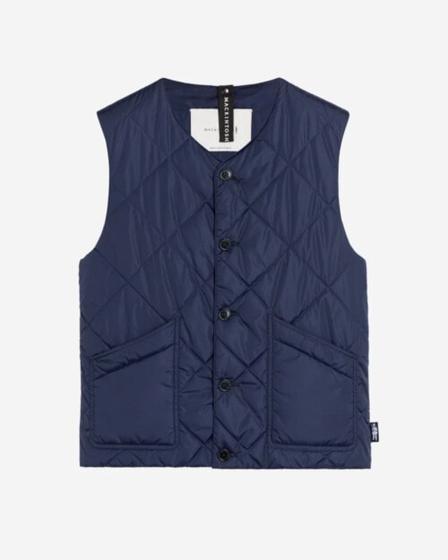 Mackintosh New Hig Blue Nylon Quilted Liner Vest